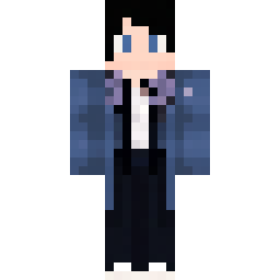 Dark-Haired Boy with Blue Scarf and X Eye — コミュニティの公開スキン