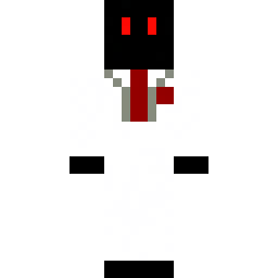 Black Character in White Suit with Red Eyes — Skin pública de la comunidad