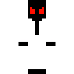 Black Character in White Suit with Red Eyes — Skin pública de la comunidad