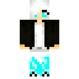 Anime-Inspired PvP Skin with White Hair and Black Hoodie — Skin pública de la comunidad