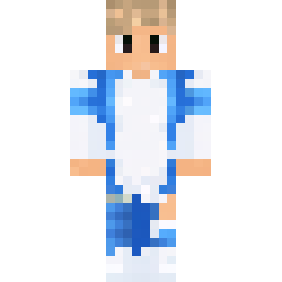 Blue and White Skin with Messy Hair — Skin pública de la comunidad