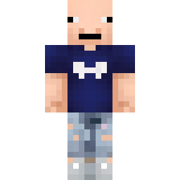 Bald Man in Under Armour T-Shirt and Jeans — Skin pública de la comunidad