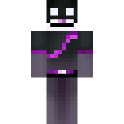 Black and White Split Mask Voxel Character — Skin pública de la comunidad