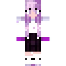 Lavender-Haired Anime Girl in Dark Hoodie — Skin pública de la comunidad