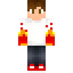 Fire-Inspired Teen Steve Skin — Skin pública de la comunidad