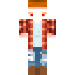 Orange Axolotl Farmer in Flannel and Jeans — Skin pública de la comunidad