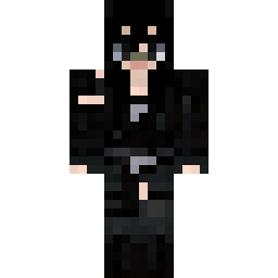 Long Black Dreadlocks Ninja Skin — Skin pública de la comunidad
