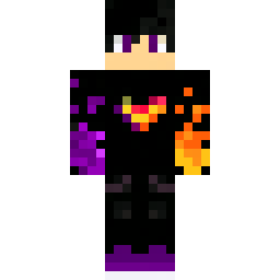 Black and Purple Ninja Boy with Fire Arms — Skin pública de la comunidad