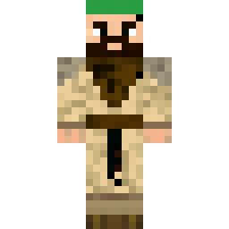Historical Arabic Warrior with Green Turban — Skin pública de la comunidad