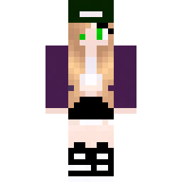 Pale girl in dark purple hoodie and black beanie — Skin pública de la comunidad