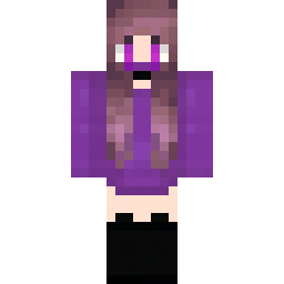 Light-Skinned Enderman in Oversized Purple-Accented Hoodie — Skin pública de la comunidad