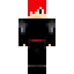 Ninja con traje negro y cabello rojo — 公开社区作品