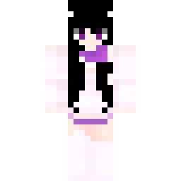 Black-Haired Cat Girl with Purple Eyes — Skin pública de la comunidad