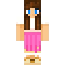 Brown-Haired Girl in White Crop Top and Pink Skirt — Skin pública de la comunidad
