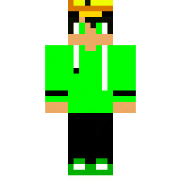 Black Hoodie Character with Green Crown — Skin pública de la comunidad