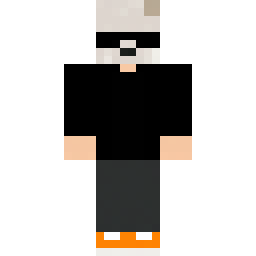 Black Hoodie Character with Orange Lenses — Skin pública de la comunidad