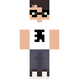 White T-Shirt with Glasses Character — Skin pública de la comunidad