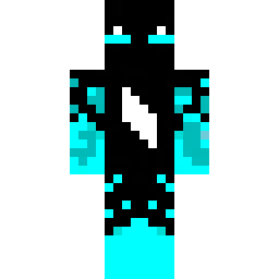 Schwarzer Skin mit cyanfarbenen Energielinien — 커뮤니티 공개 스킨