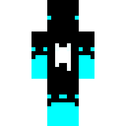 Schwarzer Skin mit cyan Blitz-Energielinien — 公开社区作品