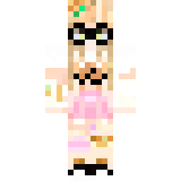 Skin feminina gyaru kawaii com cabelo loiro cacheado — Skin pública de la comunidad