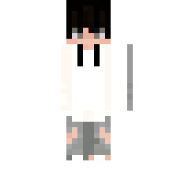 Anime-Inspired Male in White Hoodie — Public community skin