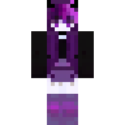 Purple-Haired Demon in Black Hoodie — Публичный скин сообщества