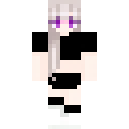 Long Black-Gray Haired Avatar with Striped White Socks — 公开社区作品
