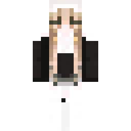 Chibi Anime Girl with Fluffy White Animal Hat — Public community skin