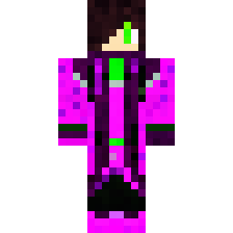 Futuristic Purple and Neon Green Player Skin — Public community skin