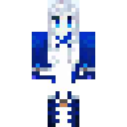 Silver-Haired Royal-Fantasy Female with Blue Blindfold — Public community skin