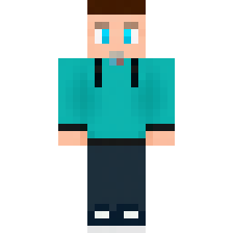 Young Male in Teal Hoodie Minecraft Skin — 公开社区作品